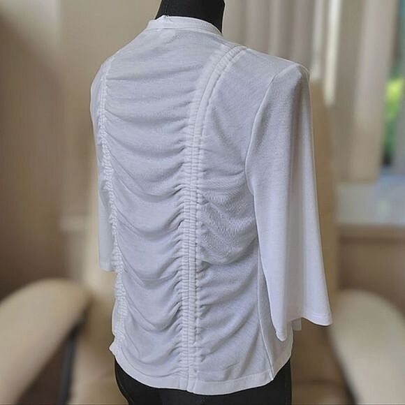 Cupio white lightweight shawl cardigan Size M - Picture 2 of 13